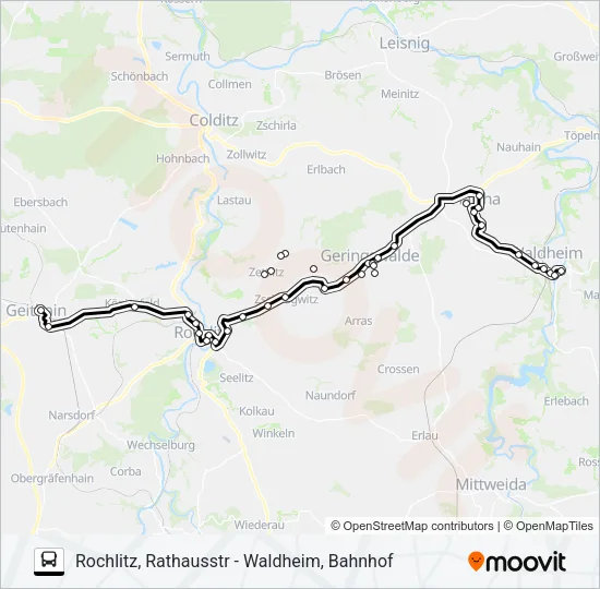 628 Bus Line Map
