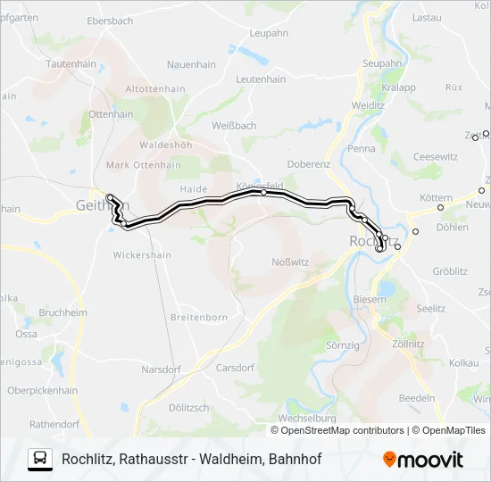 628 Bus Line Map