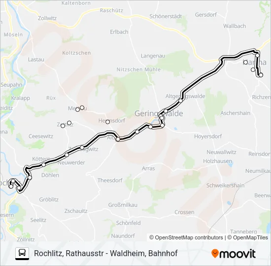 628 Bus Line Map