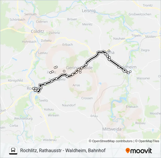 628 Bus Line Map
