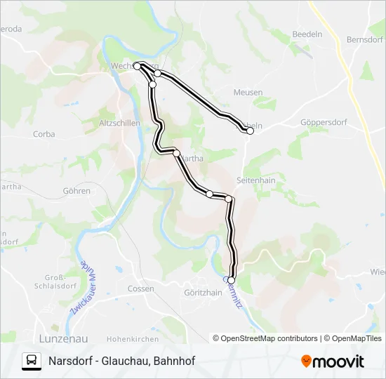 629 Bus Line Map