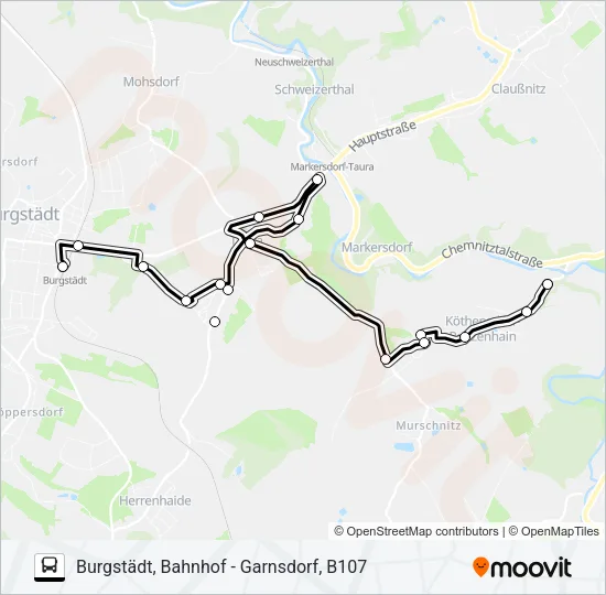 638 Bus Line Map