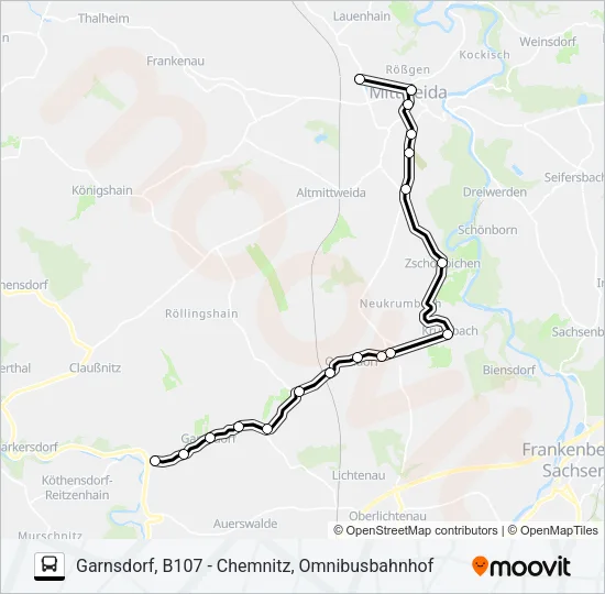 639 Bus Line Map