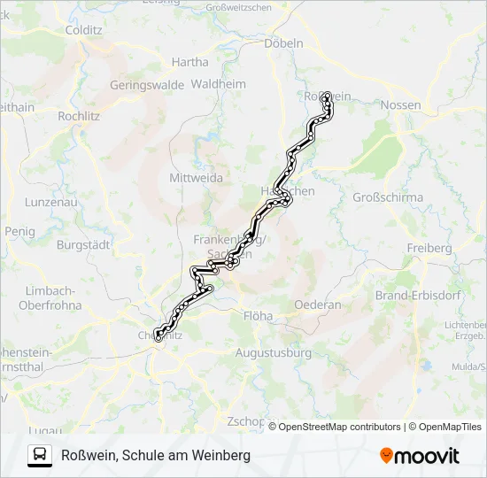 640 Bus Line Map