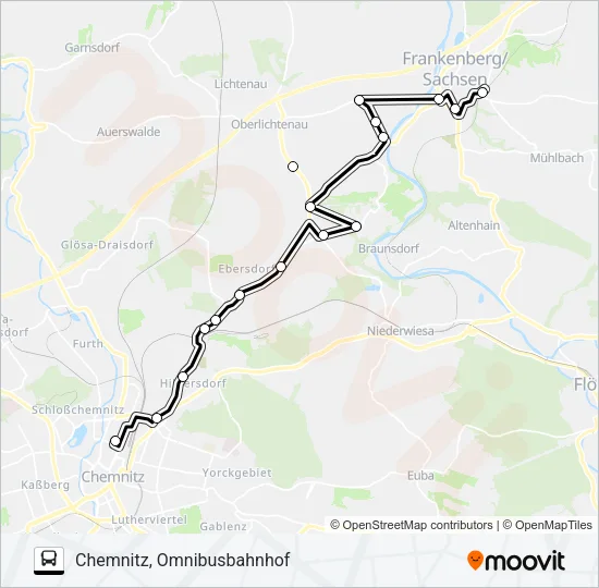 640 Bus Line Map