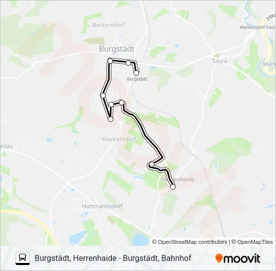 652 Bus Line Map