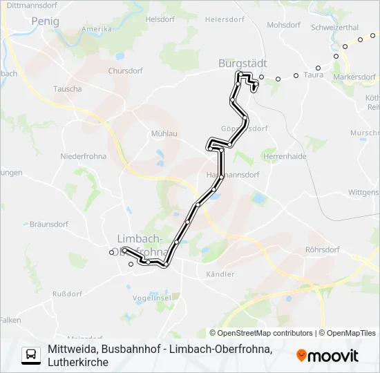 657 Bus Line Map
