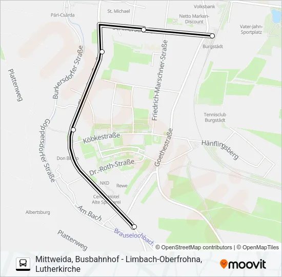 657 Bus Line Map