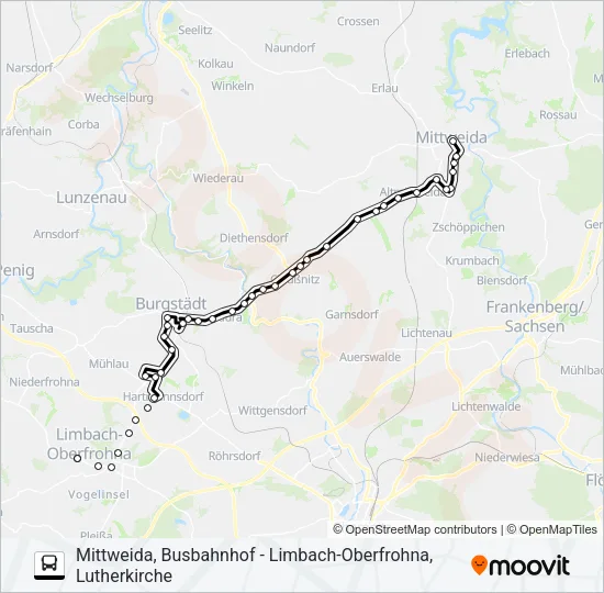 657 Bus Line Map