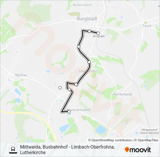 657 Bus Line Map