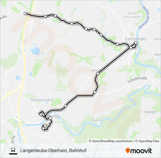 664 Bus Line Map