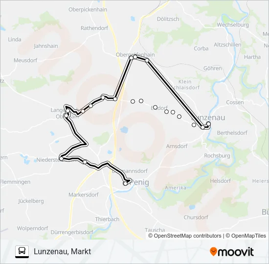 664 Bus Line Map