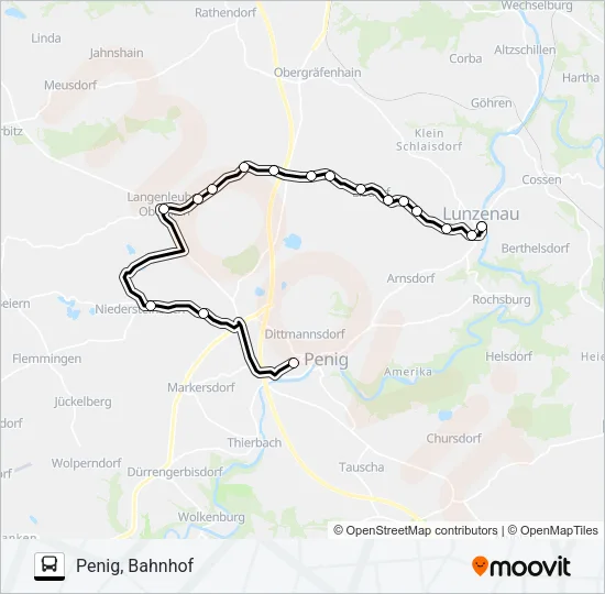 664 Bus Line Map