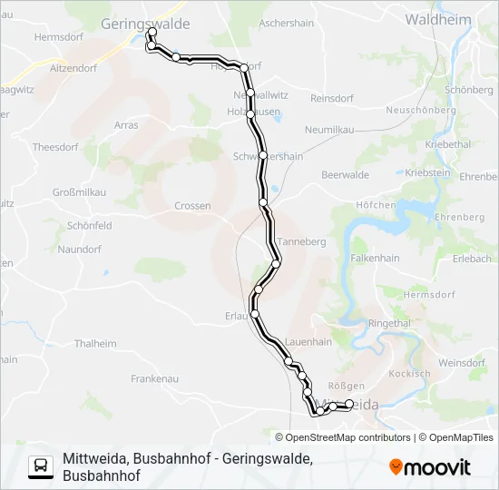 671 Bus Line Map