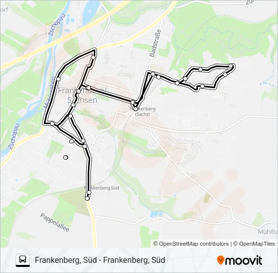 E Bus Line Map