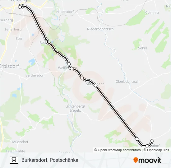 732 Bus Line Map