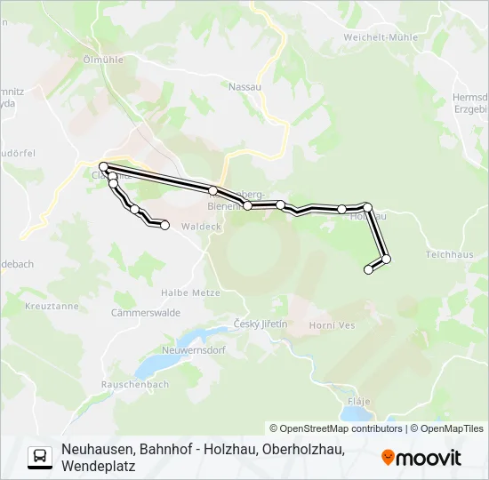 736 Bus Line Map