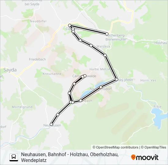 736 Bus Line Map
