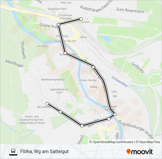 1 Bus Line Map