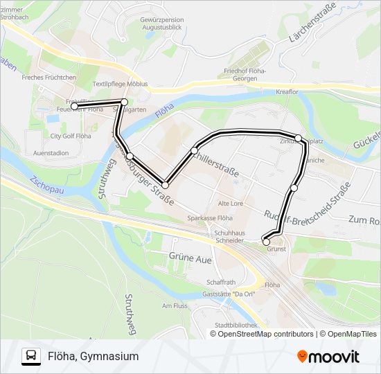 Автобус 1: карта маршрута