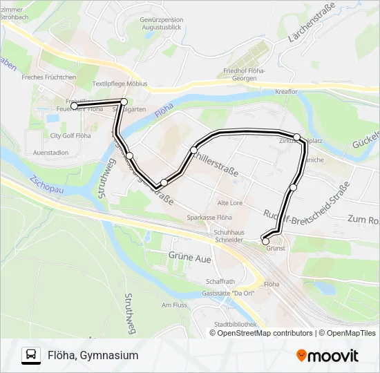 1 Bus Line Map