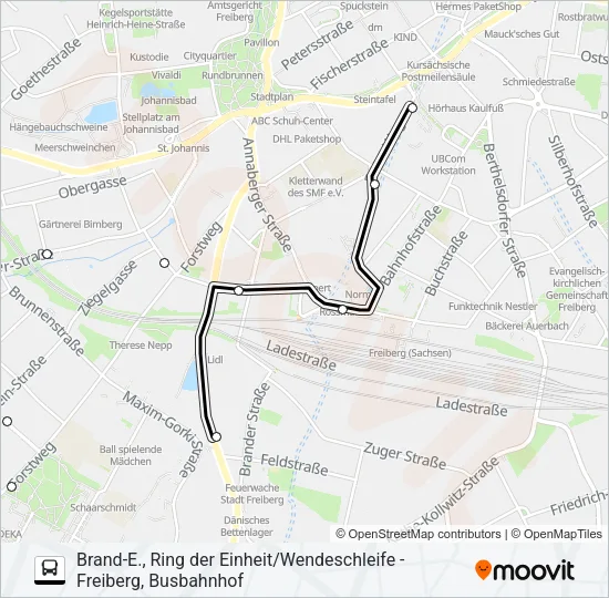 F Bus Line Map