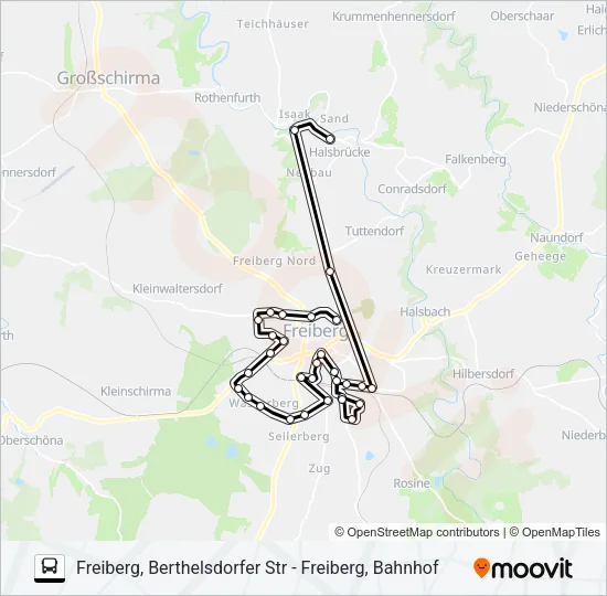 II Bus Line Map