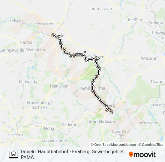750 Bus Line Map