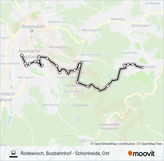 61 Bus Line Map