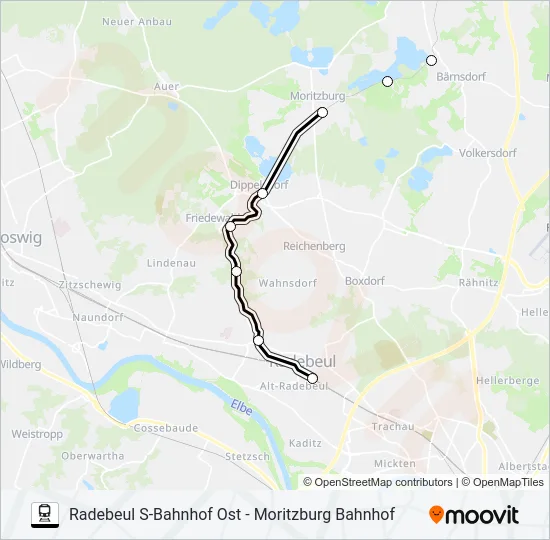 Поезд LÖßNITZGRUNDBAHN: карта маршрута