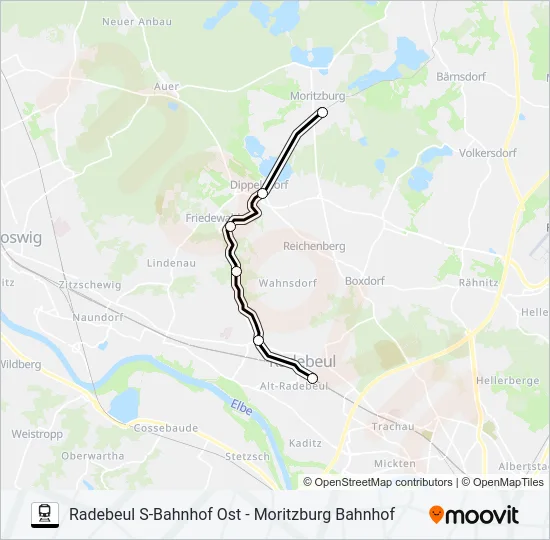 Поезд LÖßNITZGRUNDBAHN: карта маршрута