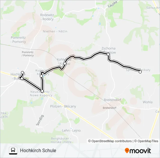 705 Bus Line Map