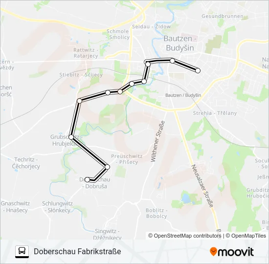 724 Bus Line Map