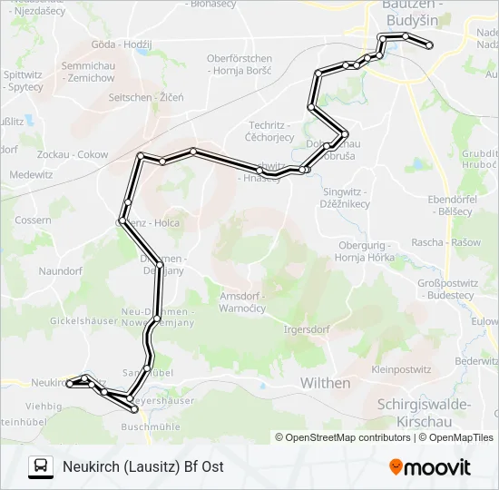 724 Bus Line Map