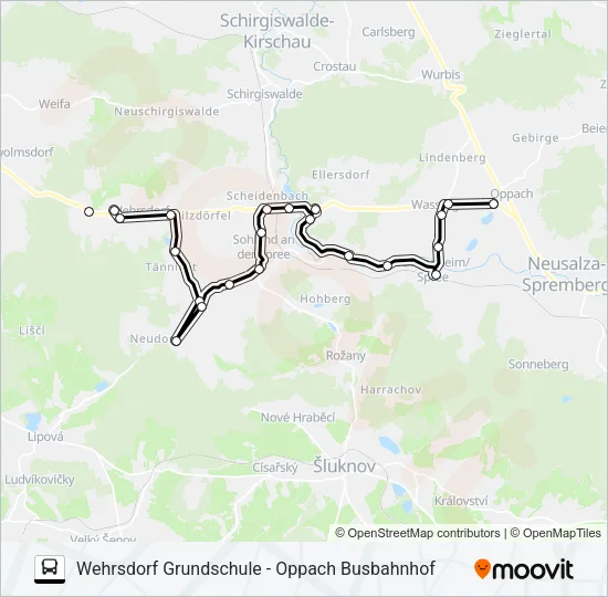 725 Bus Line Map