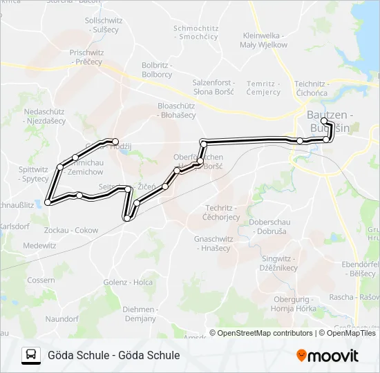 732 Bus Line Map