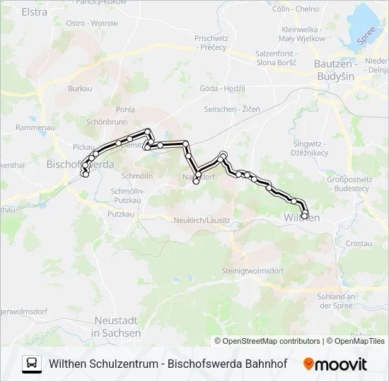 734 Bus Line Map