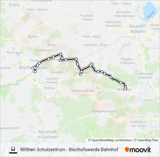 734 Bus Line Map
