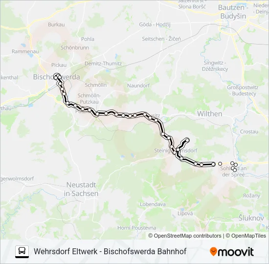 736 Bus Line Map