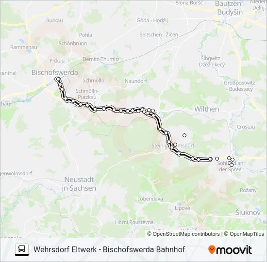 736 Bus Line Map