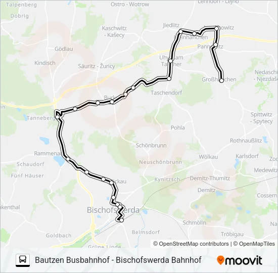 738 Bus Line Map