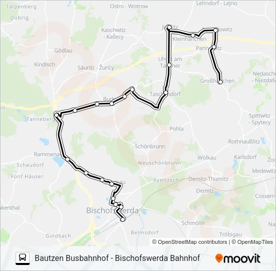 738 Bus Line Map