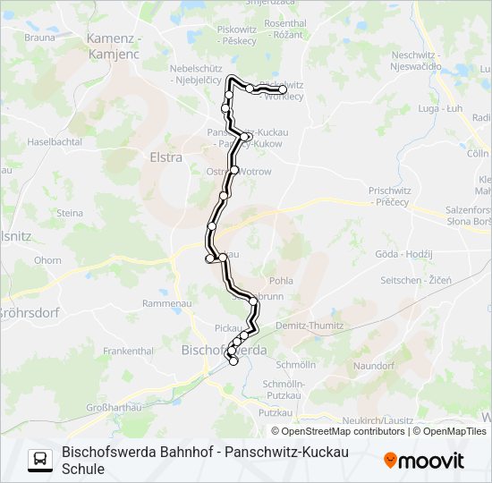 Автобус 739: карта маршрута