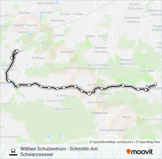 741 Bus Line Map