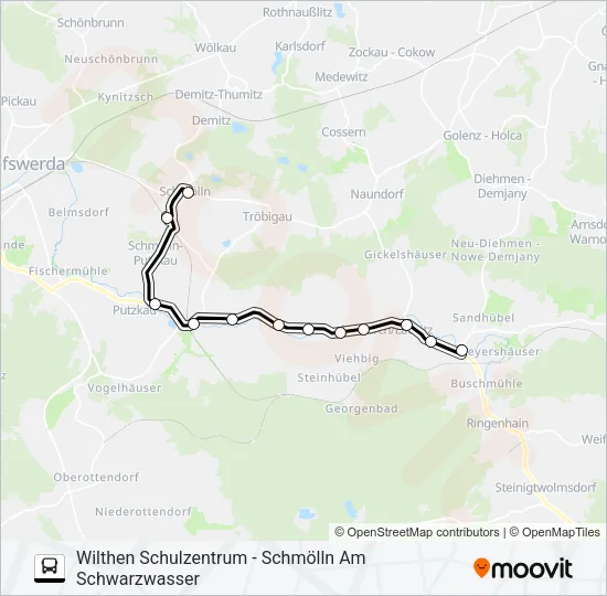 741 Bus Line Map