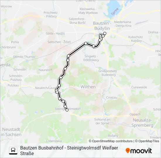 512/267 Bus Line Map