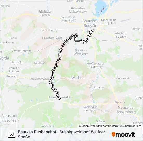 512/267 Bus Line Map