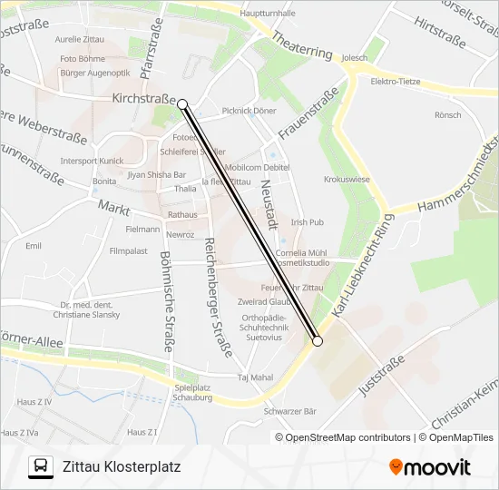 Автобус 3: карта маршрута