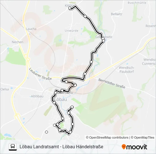5 Bus Line Map
