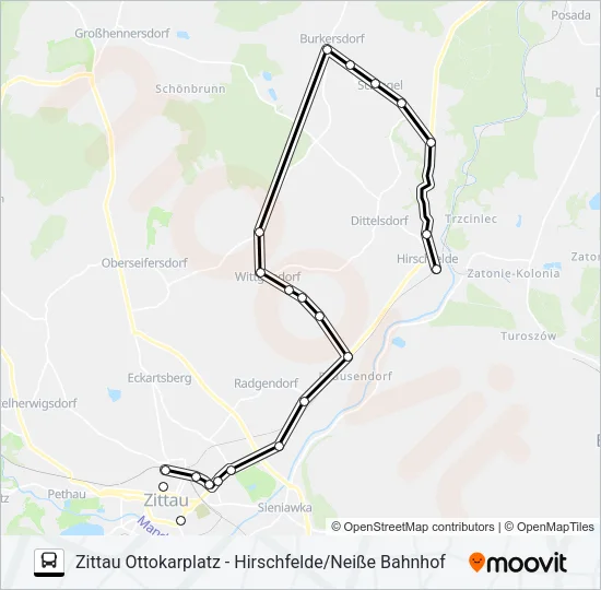 13 Bus Line Map